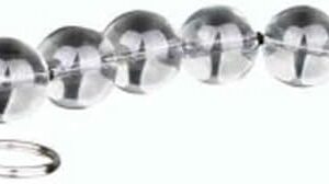 0.63 Inch Crystal Clear Glass Anal Beads - 8 Small Stimulating Beads for Anus Stretching & BDSM Couples, Adult Sex Toy with Smooth Pulling Design