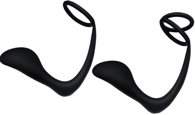 Invisible Wear Soft Silicone G-spot Prostate Anal Massager Masturbator Orgasm Restraints Penis Rings Tease Sexuales para Thrusting Training Double Stimulator Gay Sex Toy Men Male (Single Lap)