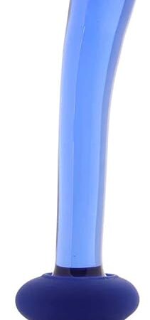 Icicles No89 Glass G-Spot Dildo with Lube 1oz | Suction Cup Base | Harness Compatible Strap-On | Personal Massager | G-Spot | P-Spot Massager | Glass Dildos