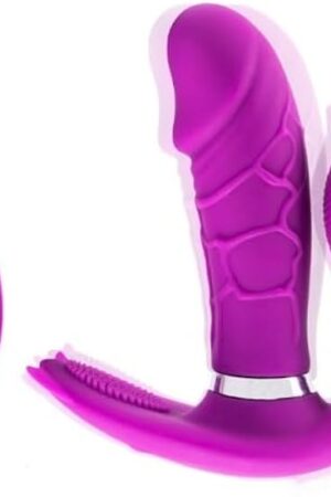 Wearable Panty Remote Control Vibrator Dildo 3 in 1 Female Sex Toys, Clitoral Vibrator with 10 Frequency Patterns, Panty Vibrator and G Spot Vibrator That can be heated up to 42?, Purple