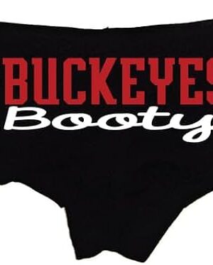 Buckeyes Booty Panties  Cheeky Low-Rise Cotton Lingerie for Naughty Wife, Thick Girlfriend or Athletic Baddie