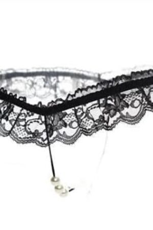 Womens Sexy Lace Pearl T-Pants Cute Thong gag Gift One Size Underwear G-Strings