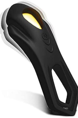 Vibrating Cock Ring with Double Ring, Vibrating Silicone Penis Ring for Male Longer Lasting Erection Enhancing, Rechargeable Waterproof and Powerful, Sex Toy for Couples Pleasure (Black1)