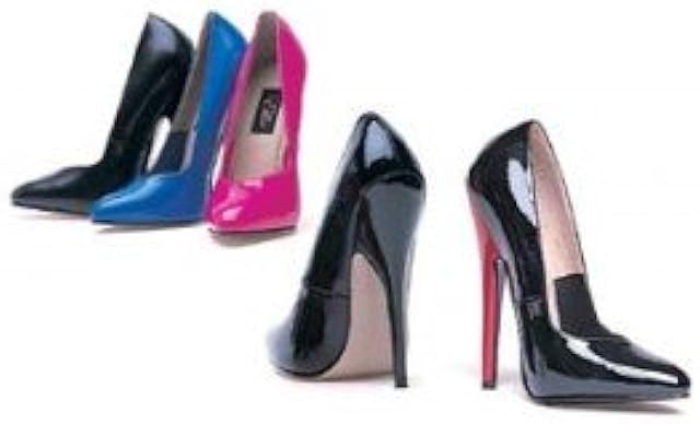 Women's 6 Inch Heel Fetish Pump (Black PU;10)