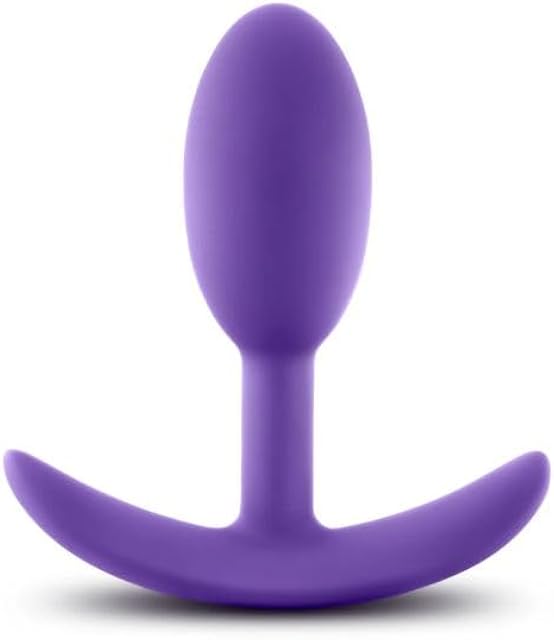 Eden Adult Sex Toy - Motion-Activated Vibrating Silicone Butt Plug - 3.5 Inch - Weighted Anal Plug with Internal Rolling Beads - Long-Term Wear - Anchor Base - Beginner Women Men & Unisex - Purple