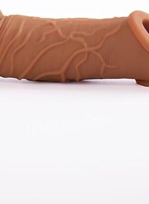 WOHUTAR dNew Hollow Reusable Sleeves Girth 70605 for Men Extender Enlarger Extension Cook Enhancer Ball Stretch Sleeve Girth Best Gift -1282/Brown