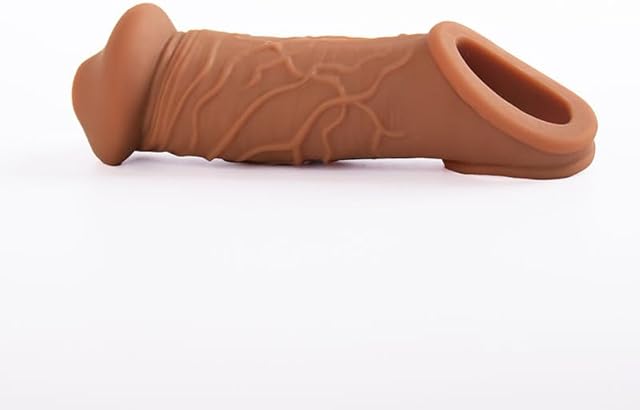 WOHUTAR dNew Hollow Reusable Sleeves Girth 8237 for Men Extender Enlarger Extension Cook Enhancer Ball Stretch Sleeve Girth Best Gift -1020/Brown
