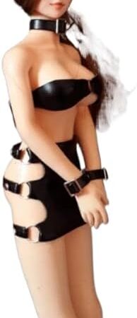 BOSWON 1/6th Black Sexy PU Leather Clothing Suit for 12" HT Female (no Figure)