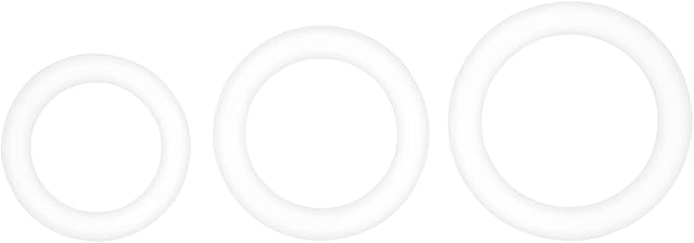 Cock Rings 3-Piece Set - Set of 3 Penis Rings for Longer, Harder Erections - Skin-Friendly Silicone, 3 Sizes (2.5-5cm)