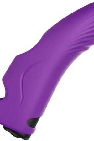 Bullet Vibrator with Finger Silicone Sleeve, Adult Toys Powerful Rechargeable with 9 Vibration Modes Stimulator Clitoris, Nipples and G spot, Sex Toy for Female or Couples Sexual Pleasure (Purple)