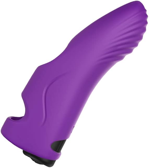 Bullet Vibrator with Finger Silicone Sleeve, Adult Toys Powerful Rechargeable with 9 Vibration Modes Stimulator Clitoris, Nipples and G spot, Sex Toy for Female or Couples Sexual Pleasure (Purple)