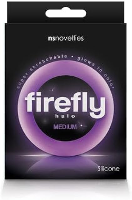 ASK GRANDPA GOURMET COFFEES Firefly Halo Glow in The Dark Purple Cock Rings - Medium, One-Size