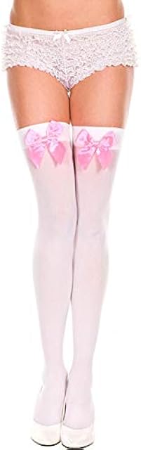 Women's Thigh High Stockings with Bow Opaque Over The Knee Socks Sexy Lingerie Stocking
