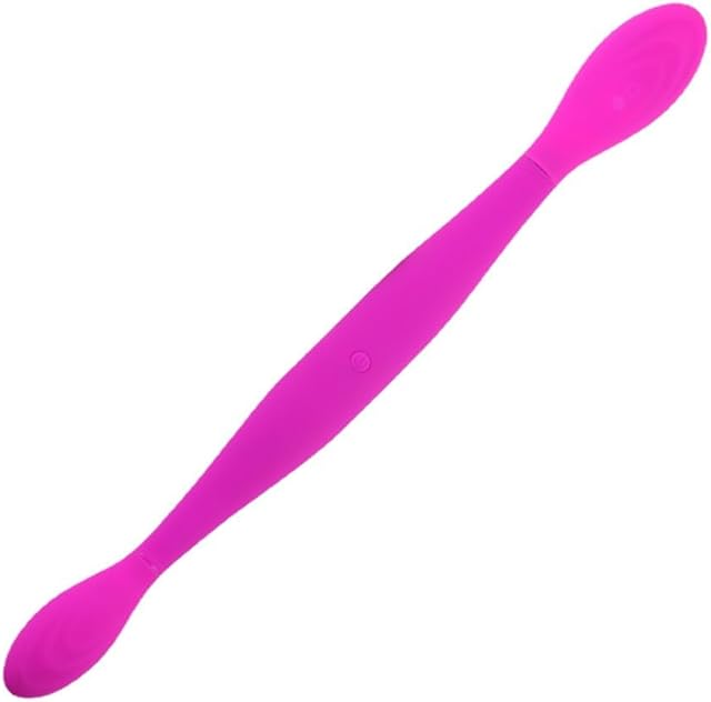 Double-Ended Bendable G-spot Dildo Vibrator, Dual Motor Stimulator with 7 Vibration Mode, Vaginal Anal Silicone Waterproof Quiet Rechargeable Stimulator Adult Sex Toy for Couple Pleasure