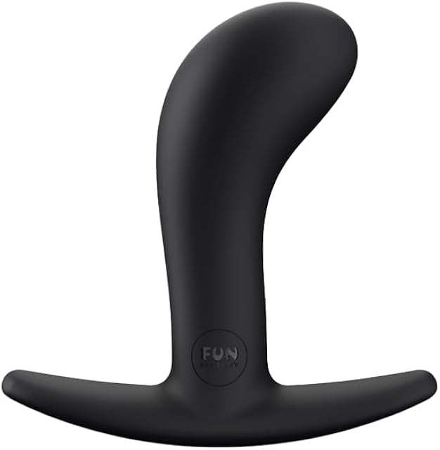 Fun Factory Adult Toys | Bootie Butt Plug Sex Toy | Curved Anal Plug Adult Toy | Sex Toys for Women, Men, & Couples (Black Medium)
