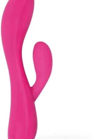 Dual Rabbit Soft Touch Silicone Vibrator Massager, 10 Vibration Settings, Waterproof, Pink
