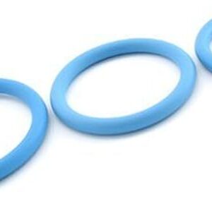 Fresh Nitrile Cock Ring, Blue, 3-Pack