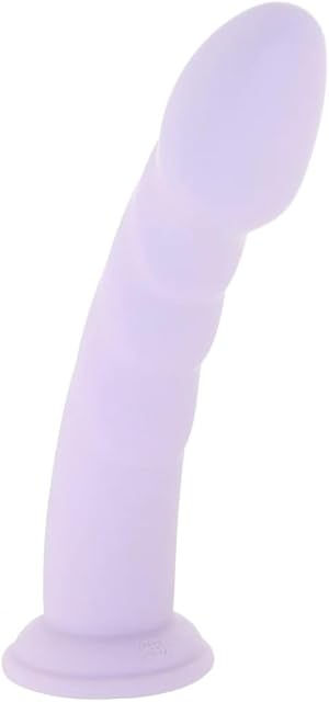 Dillio 8 Inch Platinum Silicone Dildo with Lube 1oz | Harness Compatible Strap-on Dildos | G-Spot P-Spot Massager