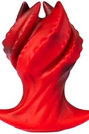 Anal Plug Sex Toy, Unique Design Prostate Massager, Ideal for Beginners to Experienced Users, Platinum Silicone Material, Red