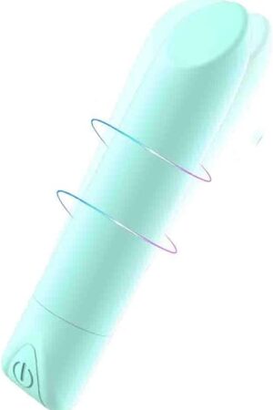 4 Colors of Liquid Silicone Lipstick Vibrator with 10 Strong Modes USB Recharge Bullet Vibrator Sex Toy for Women -blue