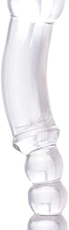 11.6 inches Large Glass Dildo Crystal Penis Sex Pleasure Wand G-spot Stimulator Female Masturbator with Anal Bead Plug