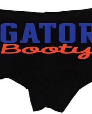 Gator Booty Panties  Football-Inspired Cotton Boyshorts for Women, Cheeky Game Day Lingerie S-3X Sizes