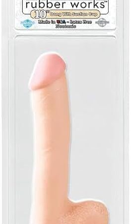 "Basix Rubber Works 10"" Dong W/Suction Cup" (Color: Flesh)