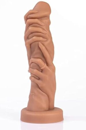 Grip fist & Forearm Dildo, Realistic Lifelike Sex Toy with Suction Cup for Hands Free Fisting, Body Safe, Light Flesh Colored, Easy to Clean