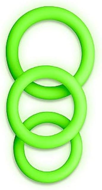 Glow-in-The-Dark 3pc Cock Ring Set