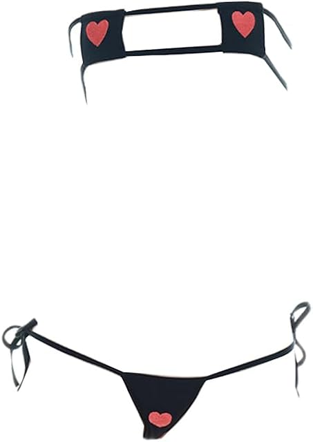 Women's sexy cosplay three point bikini underwear Japanese anime kawaii cute hollow out swimsuit tight fitting suit