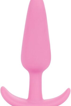 Doc Johnson Mood - Naughty 1 - Silicone Anal Plug - Small - 33 in Long and 08 in Wide - Tapered Base for Comfort Between The Cheeks - Small - Pink