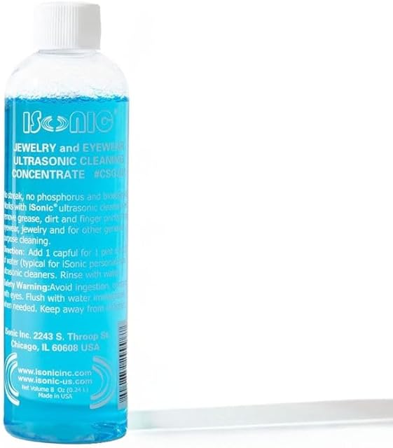 iSonic CSGJ01-8OZx1 Ultrasonic Jewelry/Eye Wear Cleaning Solution Concentrate,Blue