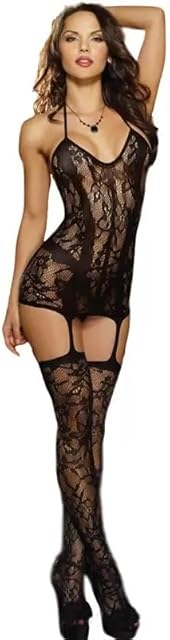 Women's lace jumpsuit socks plus size open range tight fitting sexy soft pajama underwear