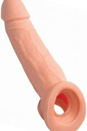 Bigger Male Sleeve Extender Sheath for Men Extender Enlarger Extension Enhancer Ball Stretch Sleeve Girth (Flesh, 8.7 Inch)