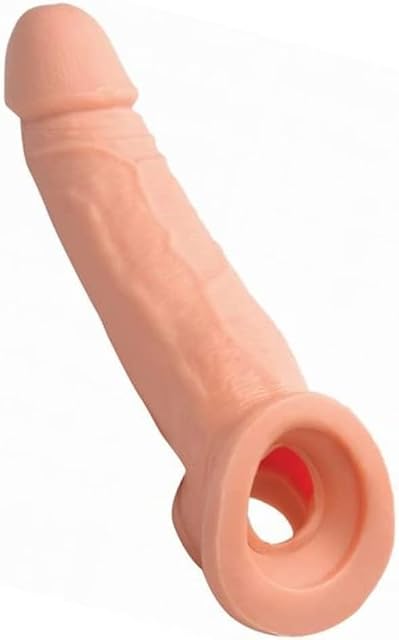 Bigger Male Sleeve Extender Sheath for Men Extender Enlarger Extension Enhancer Ball Stretch Sleeve Girth (Flesh, 8.7 Inch)