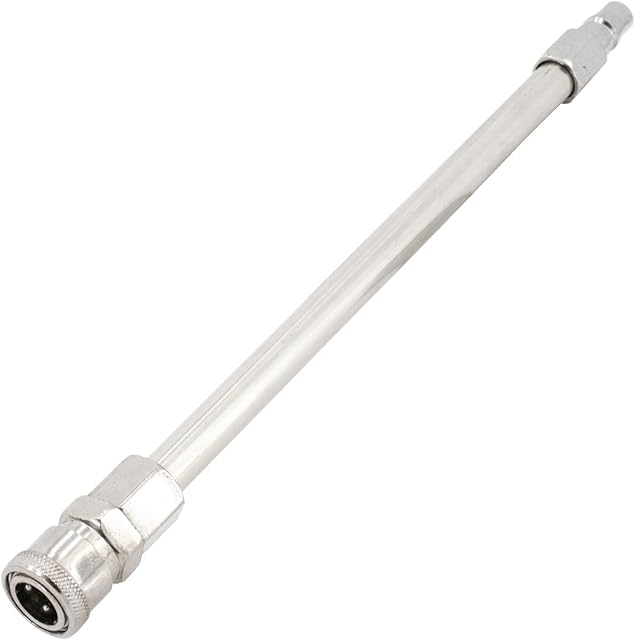 FREDORCH Sex Machine Metal L Extension Rod Attachment 35.5cm, Extension Tube for Automatic Sex Machines and Adult Toys with Quick Air Connector (13.77 inch)