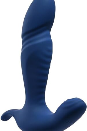 Gender X - True Blue - 10 Vibrating Speeds & Functions Rechargeable Silicone Thrusting Anal Vibrator - Blue