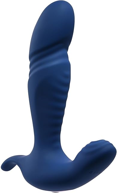 Gender X - True Blue - 10 Vibrating Speeds & Functions Rechargeable Silicone Thrusting Anal Vibrator - Blue