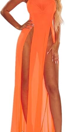 Bikini Cover Up Beachwear Sleeveless Swimwear Bathing Suit Coverup Side Slits Crochet Beach Dress Long Kimonos Robe