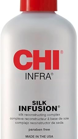 CHI Infra Silk Infusion, Leave-In Reconstructing Treatment To Strengthen & Protect All Hair Types, Alcohol-Free, 6 Oz