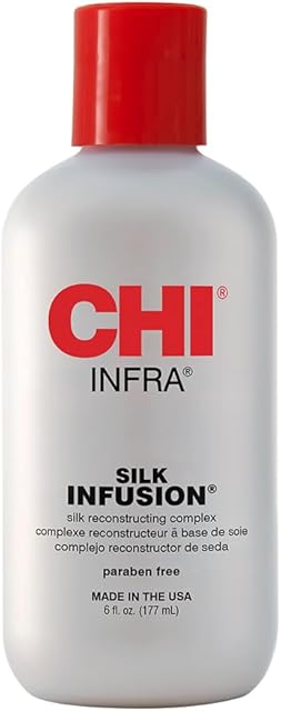 CHI Infra Silk Infusion, Leave-In Reconstructing Treatment To Strengthen & Protect All Hair Types, Alcohol-Free, 6 Oz