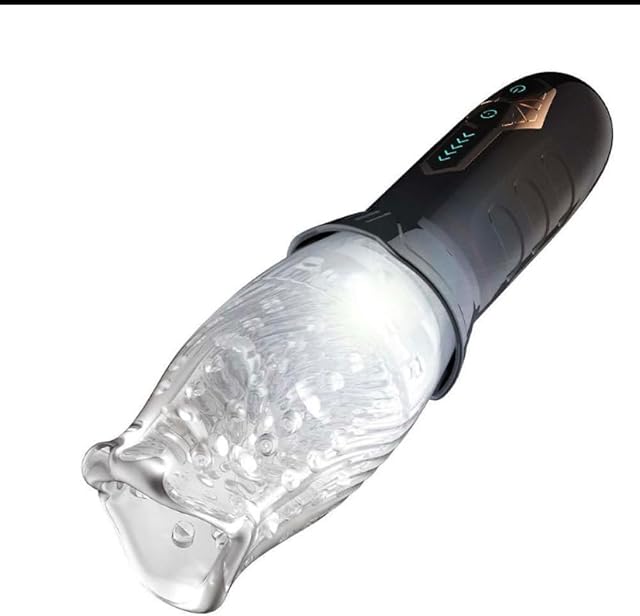 Automatic Sucking Male Masturbators - Upgraded 10 Vibration & Suction Hands Free Pocket Pussy Male Stroker Realistic Textured, Blowjob Toy Mens Adult Male Sex Toys for Men (Black)