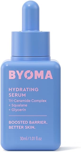 BYOMA Hydrating Serum - Moisturizing Facial Serum with Squalane, Glycerin & Ceramides - Hydrating for Glowing, Dewy Skin - 101 fl oz