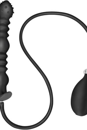 Expand Inflatable Anal Plug SM Anus Stimulator Adults Sex Toy, Body-Safe Liquid Silicone Material Inflatable Butt Plug with 3 Beads Perineum Massager Anal Sex Toys for Women, Men and Couples