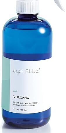 Capri Blue Volcano Multi Surface Cleaner Spray - Multi Purpose Cleaner - Cleaning Spray Safe for Countertops, Granite, & More - Vegan & Cruelty Free - Non-toxic Cleaning Supplies (16 fl oz)