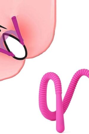 Adjustable Labia Clamps Spreader, Skin-Friendly Silicone G-Spot Stimulation Oral Sex Vagina Lips Hands-Free Spreader, BDSM Spread Vaginal Lips Flirting Sex Toys for Women (Pink)