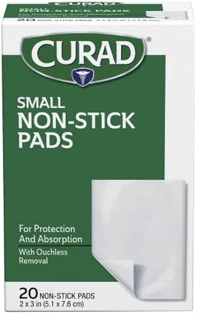 Curad Non-Stick Pads, 2 X 3 Inch(51 x 76 cm), 20 Count