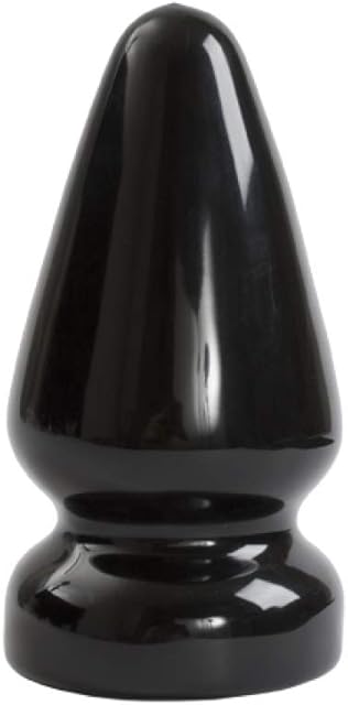 Doc Johnson Titanmen - Ass Servant - Massive Anal Plug - For Experienced Players - Traditional Shape - 3.7 Inch Width - Anal Toy - Black