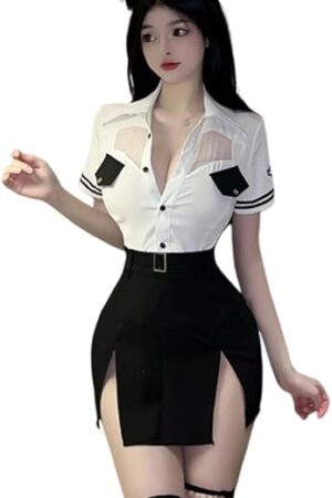 Women's cosplay sexy female flight crew nightclub club secretary outfit Japanese anime maid outfit