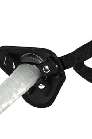 Lena DeQuincey Strapon Dildo Adjustable Harness with Suction Cup Realistic Dildos G Spot Clits for Vagina & Anal Play Compatible Sex Toys for Lesbian Couple Women, Clear